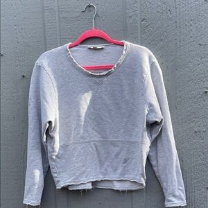 All Saints Heather Gray Knit Sweater Size: S